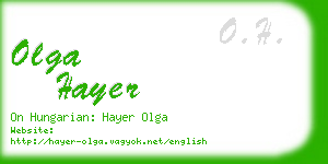 olga hayer business card